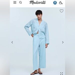 BNWT Madewell blue linen pants